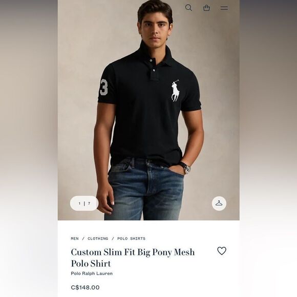 Polo Ralph Lauren Custom Slim Fit Big Pony Polo Shirt - Medium - Picture 13 of 13